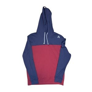 Rhoback Fleet Navy Merlot Red Colorblock Hesi Performance Hoodie Golf NWOT